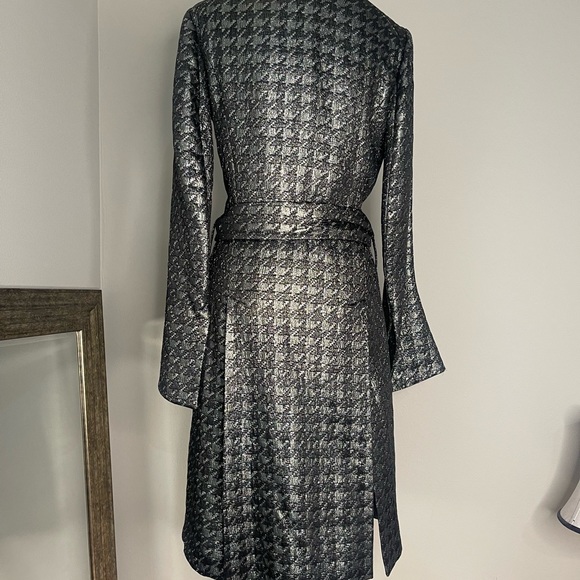 Patricia Pepe Firenze Houndstooth Glimmer Trench Coat - Picture 3 of 3